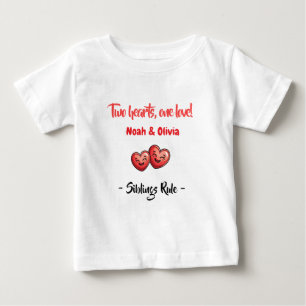 T-shirt Pour Bébé Cadeau Cute Pour Soeur Ou Frère, Anniversaire, Per