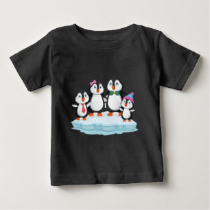 T-shirt Pour Bébé cadeau d'amour de la famille Penguin Noël