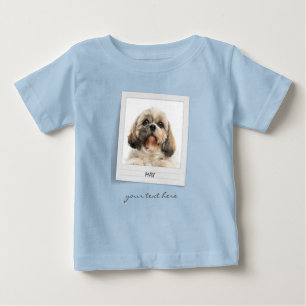 T-shirt Pour Bébé Cadre photo d'anniversaire de l'animal personnalis