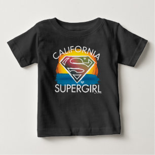 T-shirt Pour Bébé California Supergirl Sunset Graphic