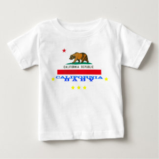 T-shirt Pour Bébé californie bébé + drapeau