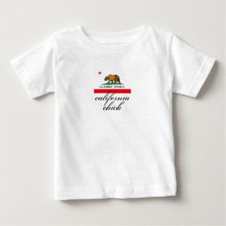 T-shirt Pour Bébé californie chick + drapeau