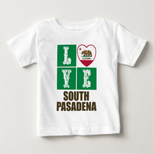 T-shirt Pour Bébé Californie République Drapeau Amour Sud Pasadena