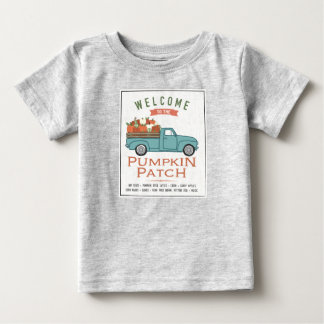T-shirt Pour Bébé Camion Citrouille d'automne