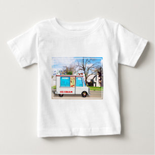 T-shirt Pour Bébé Camion de crème glacée dans la rue