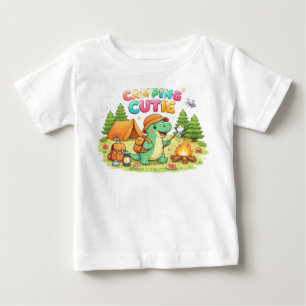 T-shirt Pour Bébé Camping Cutie – Bébé Mignon Aventure Extérieure Un