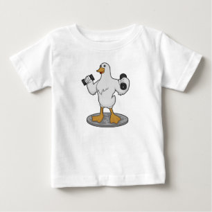 T-shirt Pour Bébé Canard comme Bodybuilder avec des cloches