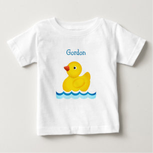 T-shirt Pour Bébé Canard en caoutchouc personnalisé