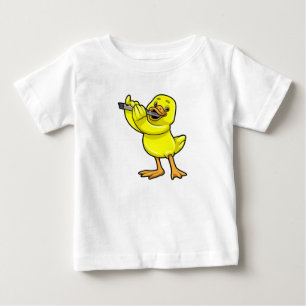 T-shirt Pour Bébé Canard en musique avec Flûte