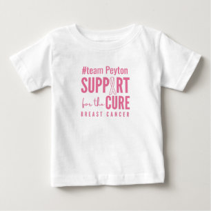 T-shirt Pour Bébé cancer du sein soutien personnalisé cure Baby T-Sh