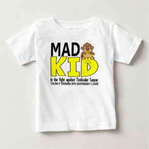 T-shirt Pour Bébé Cancer du testicule fou d'enfant