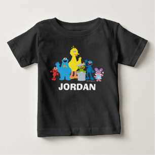 T-shirt Pour Bébé Caractères de rue Sésame personnalisés