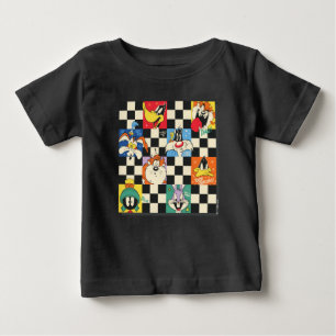T-shirt Pour Bébé Caractères LOONEY TUNES™ sur Checker noir et blanc