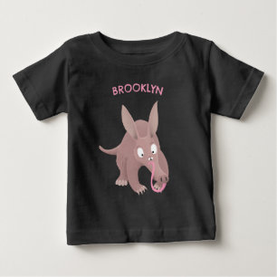 T-shirt Pour Bébé Caricature amusante de Aardvark
