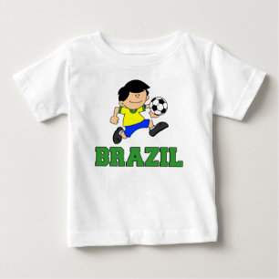 T-shirt Pour Bébé Caricature brésilienne de soccer