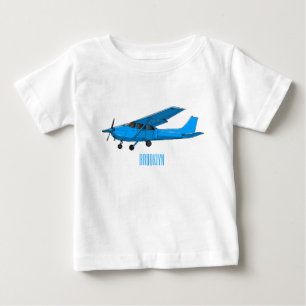 T-shirt Pour Bébé Caricature d'avion à voilure fixe