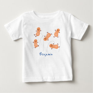 T-shirt Pour Bébé Caricature de cacahuètes joyeux sautillant