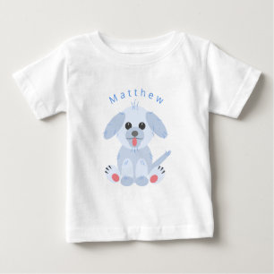 T-shirt Pour Bébé Caricature de chien coquelicot personnalisé Pastel