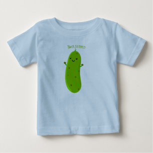 T-shirt Pour Bébé Caricature de cornichon joyeux