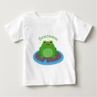 Caricature de grenouille verte mignonne