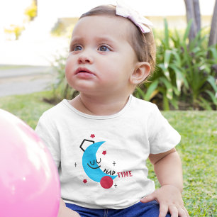 T-shirt Pour Bébé Caricature de la lune de sieste