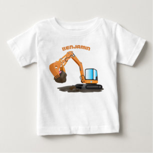 T-shirt Pour Bébé Caricature de la pelle orange