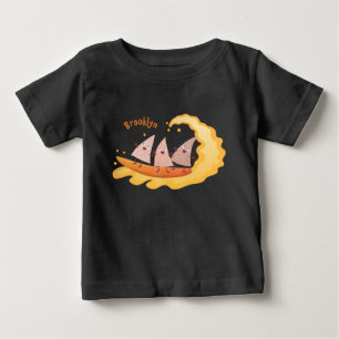 T-shirt Pour Bébé Caricature de surf pour chips de maïs mignonette n