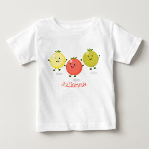 T-shirt Pour Bébé Caricature de tomates cerises mûres