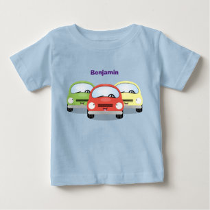 T-shirt Pour Bébé Caricature de voitures Cute kawaii