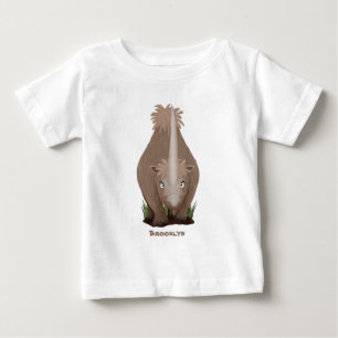 T-shirt Pour Bébé Caricature en élasmère de rhinocéros laineux