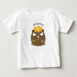 T-shirt Pour Bébé Caricature joyeuse de cobaye mignonne