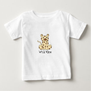 T-shirt Pour Bébé Caricature Leopard - Wild One