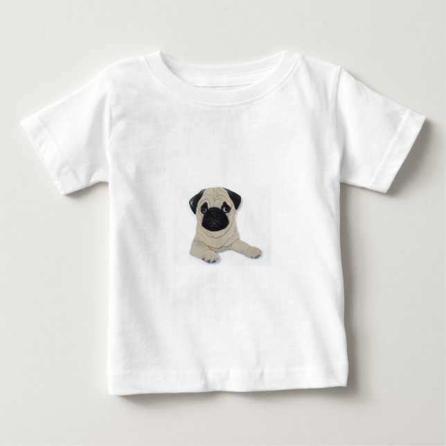 T-shirt Pour Bébé Carlin (Devant)