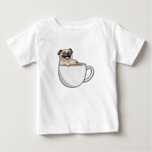 T-shirt Pour Bébé Carlin avec la coupe du café