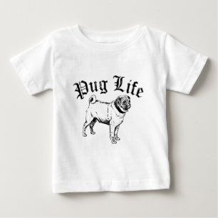 T-shirt Pour Bébé Carlin Life Funny Chien Gangster