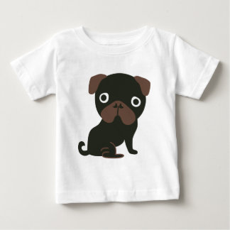 T-shirt Pour Bébé Carlin noir