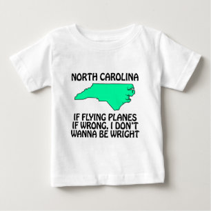 T-shirt Pour Bébé Caroline du Nord - Si piloter des avions c'est mal