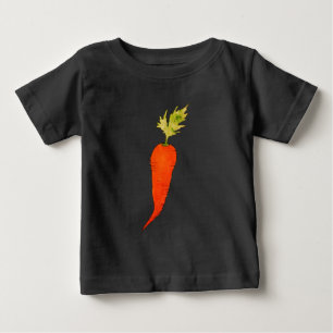 T-shirt Pour Bébé Carotte aquarelle ludique