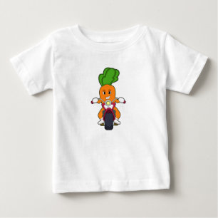 T-shirt Pour Bébé Carotte comme Biker avec Motorcycle.PNG