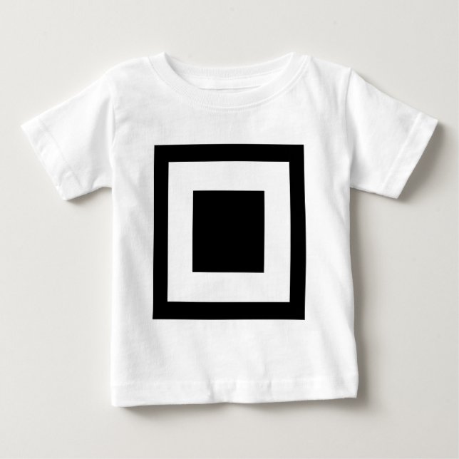 T-shirt Pour Bébé Carré dans un Carré (Devant)
