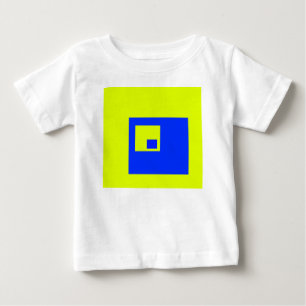T-shirt Pour Bébé Carré jaune et bleu