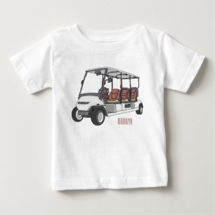 T-shirt Pour Bébé Carte de golf / dessin animé en voiturette de golf