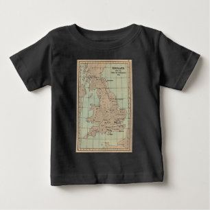 T-shirt Pour Bébé Carte de la vieille Angleterre