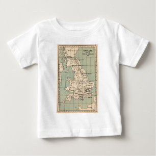 T-shirt Pour Bébé Carte de la vieille Angleterre