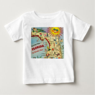 T-shirt Pour Bébé Carte Floride