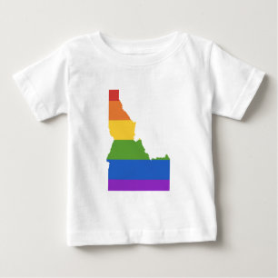 T-shirt Pour Bébé Carte gay des États-Unis État de l'Idaho