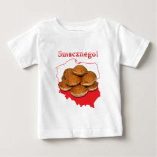 T-shirt Pour Bébé Carte polonaise de Paczki Smacznego