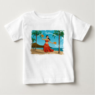 T-shirt Pour Bébé Carte postale Vintage hawaïen Mele Kalikimaka