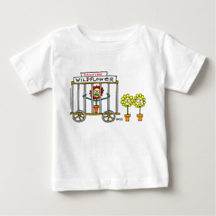 T-shirt Pour Bébé Cartoon Fleur sauvage mignon Cranky Boisterous Fun