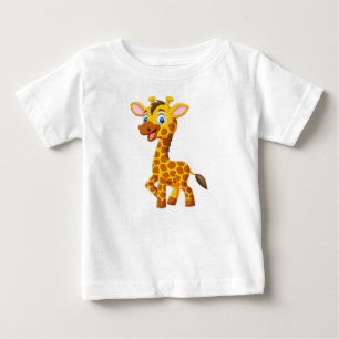 T-shirt Pour Bébé Cartoon souriant mignon pour bébé Giraffe
